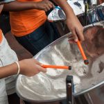 Steel pan player